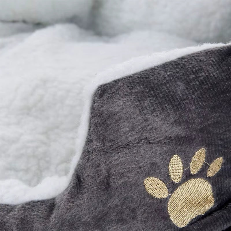 Cozy & Comfy 45x35cm Dog Bed – Thickened PP Cotton Pet Cave Sofa for Small Puppies and Kittens