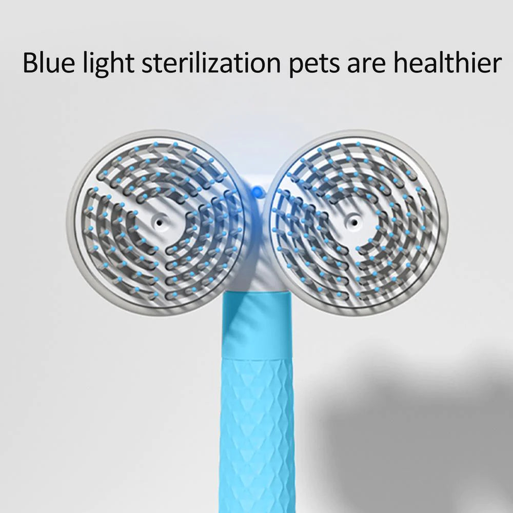 Double-Headed Pet Slicker Brush for Cats & Dogs – Self-Cleaning, Negative Ion Hair Removal Brush for Grooming and Shedding