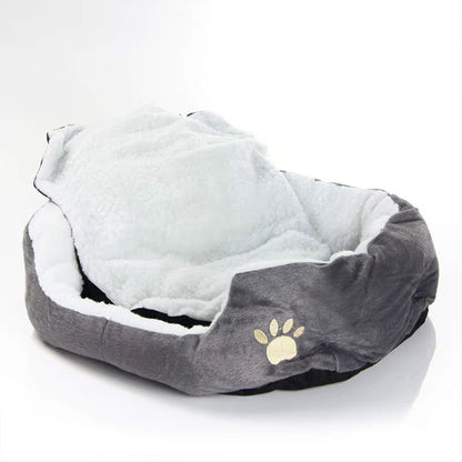 Cozy & Comfy 45x35cm Dog Bed – Thickened PP Cotton Pet Cave Sofa for Small Puppies and Kittens