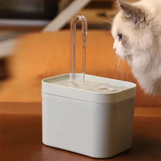 Ultra-Quiet 1.5L Cat Water Fountain – Smart Automatic Pet Water Dispenser with Burnout Prevention Pump & Recirculating Filter